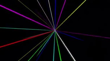 Renkli ışık, gece arkaplanlı hareket grafiklerini çizer