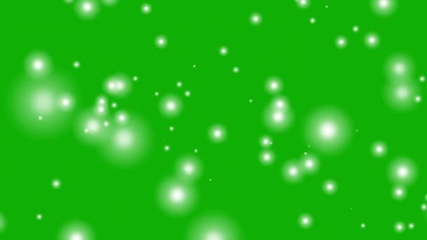 Magic Bokeh Particles Motion Graphics Green Screen Background — стоковое видео