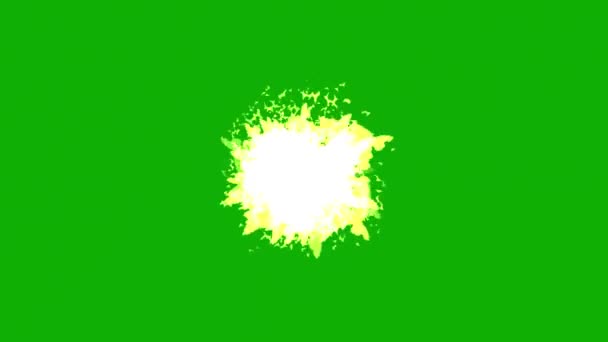 緑の画面の背景を持つ雷エネルギー運動グラフィックス — ストック動画