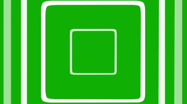 Eğri kare şekillerinin genişletilmesi yeşil ekran arka planına sahip hareket grafikleri