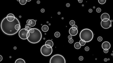 Parlayan bokeh daireler gece arkaplanlı hareket grafikleri
