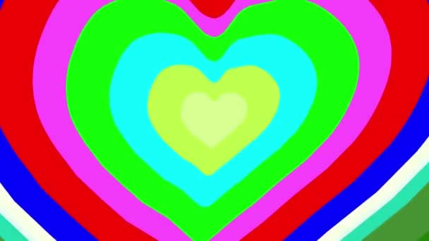 Colorful Hearts Motion Graphics Background — Vídeos de Stock
