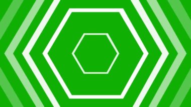 Altıgen şekillerin genişletilmesi yeşil ekran arka planına sahip hareket grafikleri