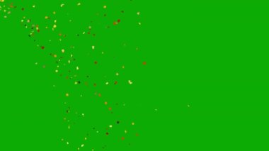 Düşen yapraklar yeşil ekran arkaplanlı hareket grafikleri