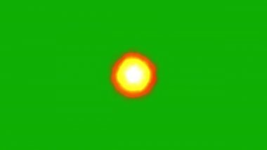 Yeşil ekran arkaplan ile yıldız hareketi grafikleri yakılıyor