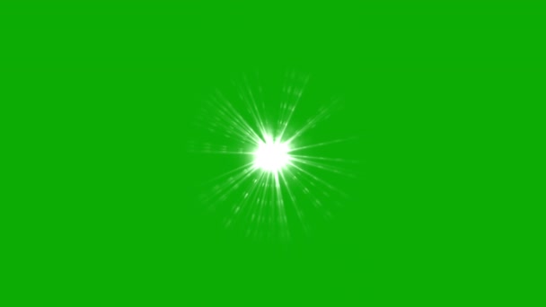 Rayons lumineux graphiques mouvement avec fond d'écran vert