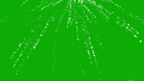 Falling Glitter Particles Motion Graphics Green Screen Background — Stock Video