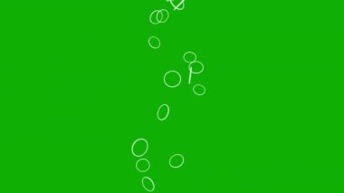 Düşen halkalar yeşil ekran arkaplanlı hareket grafikleri
