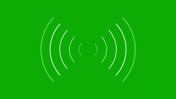 Signalwellen Bewegungsgrafik Mit Grünem Bildschirmhintergrund — Stockvideo