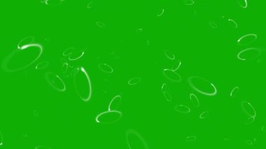 Yeşil ekran arkaplanlı hareket grafikleri etrafında dönüyor