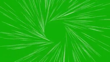 Spiral ışık yeşil ekran arkaplanlı hareket grafiklerini çizer