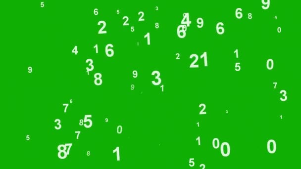 Numeri Digitali Grafica Movimento Con Sfondo Schermo Verde — Video Stock