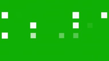 Yeşil ekran arka planına sahip dijital kare şekilli hareket grafikleri