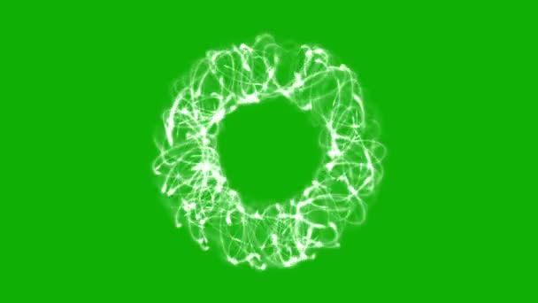Spinning Orbits Circle Motion Graphics Green Screen Background — Stock Video