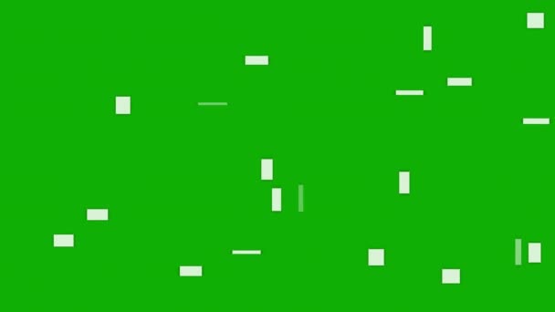 Rising Digital Square Shapes Motion Graphics Green Screen Background — Video