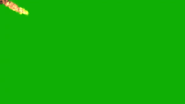 Falling Meteors Motion Graphics Green Screen Background — Video Stock