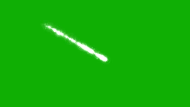 Leuchtende Glitzerpartikel Strömen Bewegungsgrafik Mit Grünem Hintergrund — Stockvideo