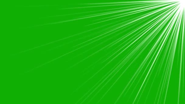 Light Rays Corner Motion Graphics Green Screen Background — ストック動画