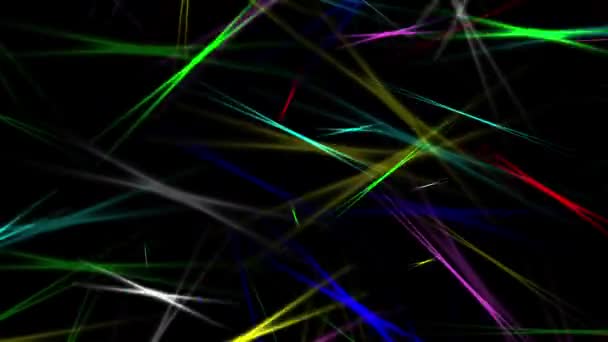 Magic Colorful Light Streaks Motion Graphics Night Background — Vídeo de Stock