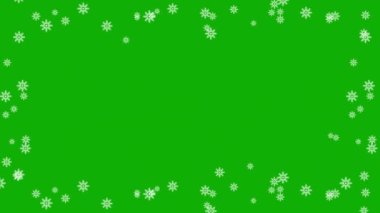 Kar taneleri, yeşil ekran arkaplanlı çerçeve hareketi grafiklerini bozar