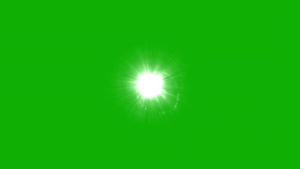 Глянцевая Графика Движения Звезды Зеленом Фоне Экрана — стоковое видео