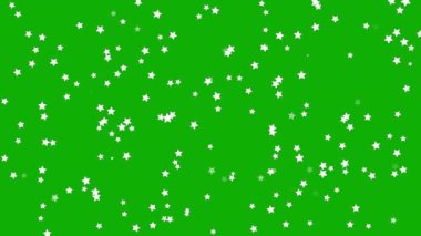 Star shapes motion graphics with green screen background