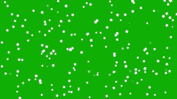 Зоряні Форми Графіки Руху Зеленим Екраном Фону — стокове відео