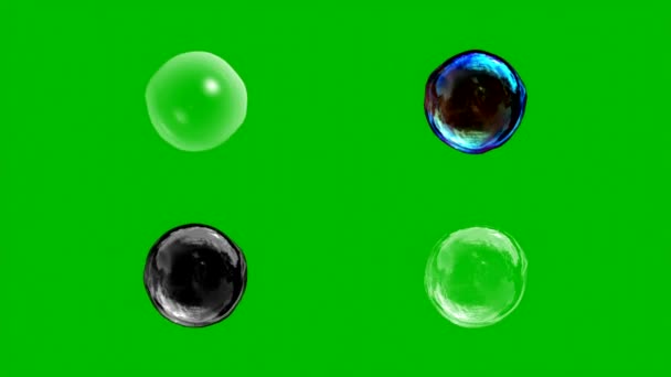 Moving Bubbles Motion Graphics Green Screen Background — Vídeo de Stock