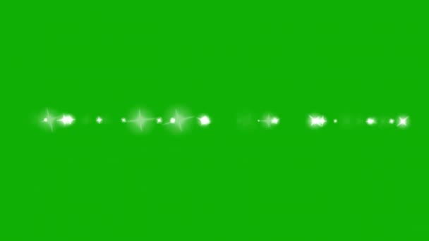Twinkling Sparks Line Motion Graphics Green Screen Background — Vídeo de stock