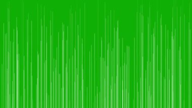 Rising digital lines motion graphics with green screen background
