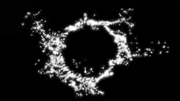 Glitter Particles Vortex Motion Graphics Night Background — 图库视频影像
