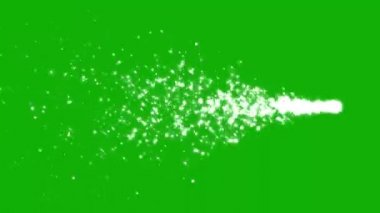Parıldayan parçacıklar yeşil ekran arkaplanlı hareket grafikleri