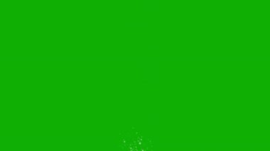 Rising glitter particles motion graphics with green screen background