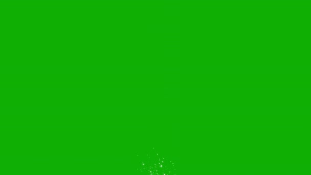 Rising Glitter Particles Motion Graphics Green Screen Background — стоковое видео