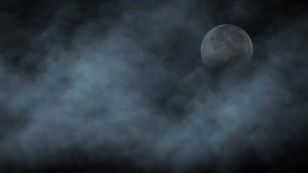 Rosnący Dym Księżyc Światła Ruchu Grafiki Tło — Wideo stockowe