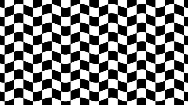 Κυματιστό Checkerboard Φόντο Γραφικών Κίνησης — Αρχείο Βίντεο