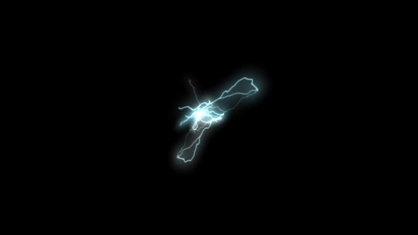 Grafika Ruchu Lightning Energii Tłem Nocy — Wideo stockowe