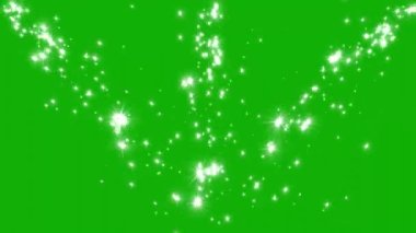 Parıldayan parçacıklar yeşil ekran arkaplanlı hareket grafikleri