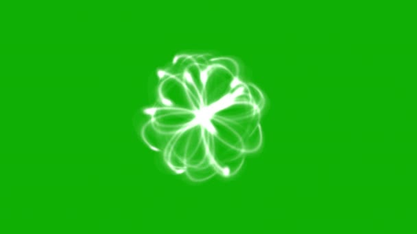 緑色の画面の背景を持つ回転軌道運動グラフィックス — ストック動画