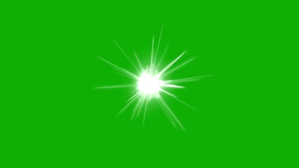 Centelleante Chispa Rayos Luz Gráficos Movimiento Con Fondo Pantalla Verde — Vídeos de Stock