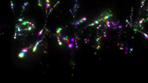 Colorful Fireworks Motion Graphics Night Background — Stock video