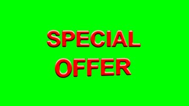 Yeşil ekran arkaplanlı özel teklif hareket grafikleri