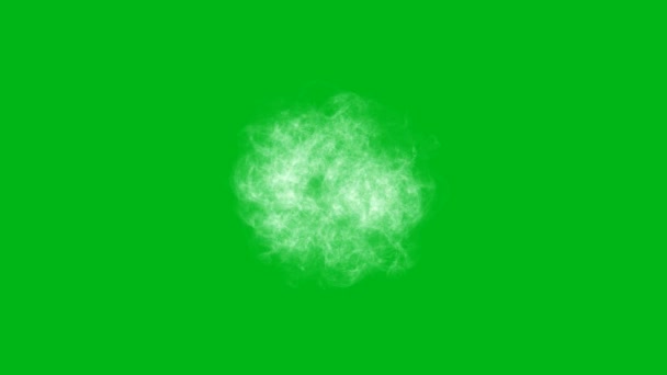 具有绿色屏幕背景的神奇烟雾运动图形 — 图库视频影像