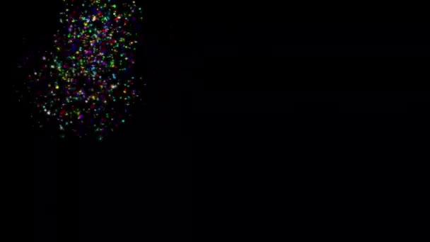 Colorful Fireworks Motion Graphics Night Background — Video