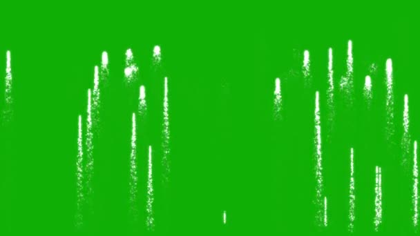 Piękna Grafika Ruchu Fajerwerków Zielonym Tle Ekranu — Wideo stockowe