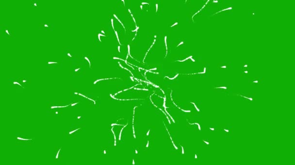具有绿色屏幕背景的魔法火花流运动图形 — 图库视频影像