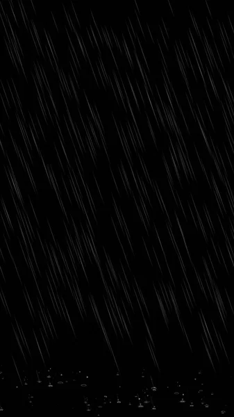 Dešťové Srážky Prostým Černým Pozadím — Stock fotografie