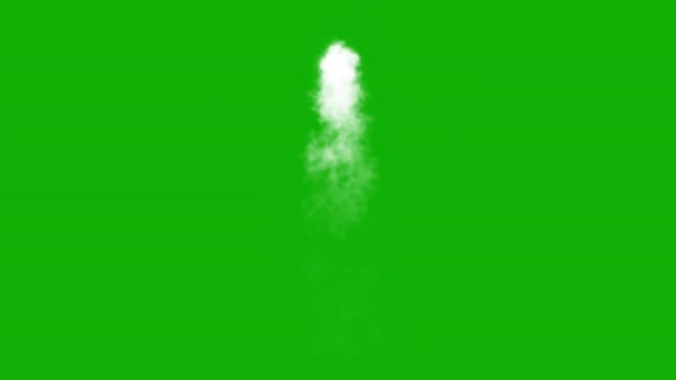 具有绿色屏幕背景的下降蒸汽流运动图形 — 图库视频影像