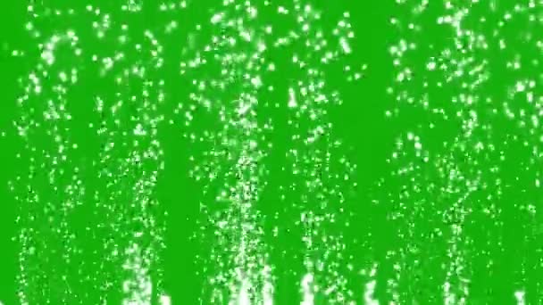 緑の画面の背景を持つボケット粒子の動きのグラフィック — ストック動画