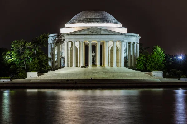 Jeffersonmonumentet Washington Natten — Stockfoto